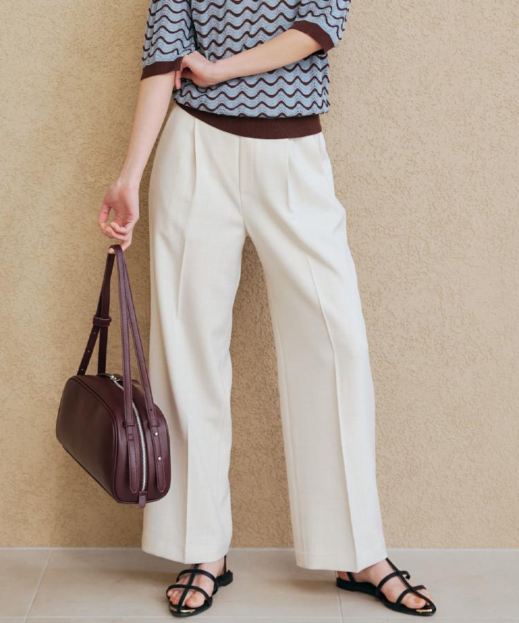 ザ ショップ ティーケー（ウィメン）(THE SHOP TK(Women))の【CAVIAN】ベーシックワイドパンツ/洗濯機OK1