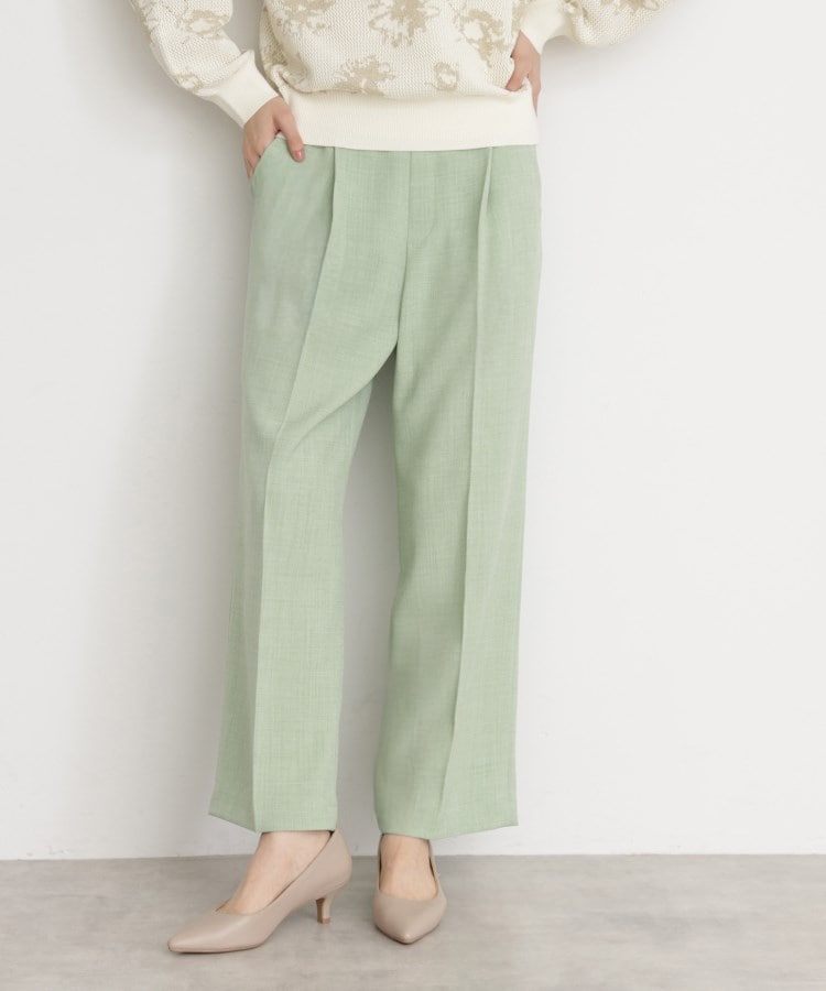 ザ ショップ ティーケー（ウィメン）(THE SHOP TK(Women))の【CAVIAN】ベーシックワイドパンツ/洗濯機OK ミントグリーン(021)