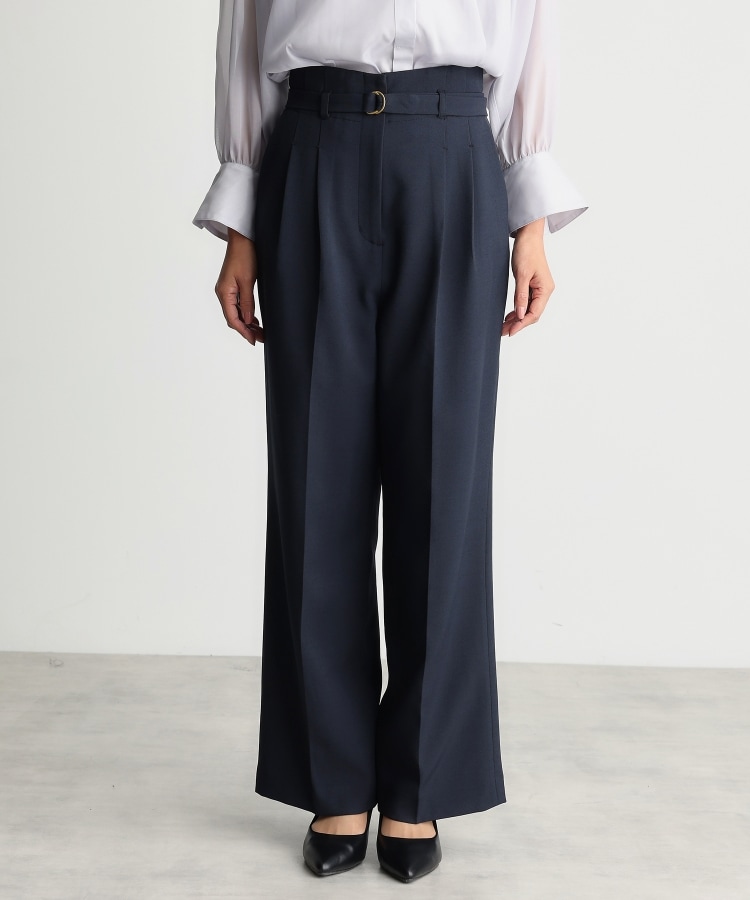 ザ ショップ ティーケー（ウィメン）(THE SHOP TK(Women))の【ONOFF活躍／セレモニー／通勤】CAVIAN タックワイドパンツ／洗える10