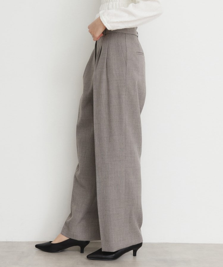 ザ ショップ ティーケー（ウィメン）(THE SHOP TK(Women))の【ONOFF活躍／セレモニー／通勤】CAVIAN タックワイドパンツ／洗える6