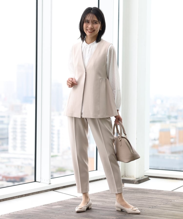 ザ ショップ ティーケー（ウィメン）(THE SHOP TK(Women))の【ONOFF活躍/セレモニー/通勤】カットジャカードペプラムブラウス/洗える5