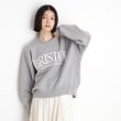 ザ ショップ ティーケー（ウィメン）(THE SHOP TK(Women))のスウェットライクロゴニット ライトグレー(011)