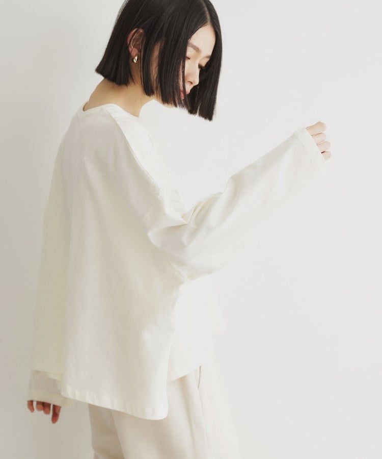 ザ ショップ ティーケー（ウィメン）(THE SHOP TK(Women))の微起毛天竺ロゴロンT2