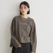 ザ ショップ ティーケー（ウィメン）(THE SHOP TK(Women))の微起毛天竺ロゴロンT スミクロ(018)