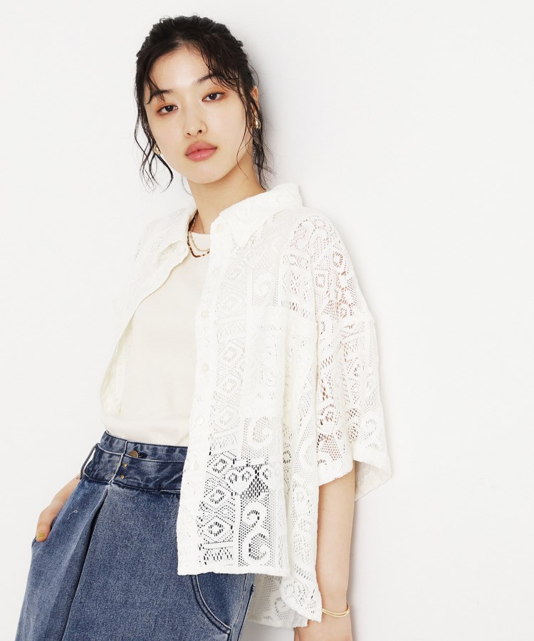 ザ ショップ ティーケー（ウィメン）(THE SHOP TK(Women))の総レースシャツ【洗える】9