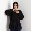 ザ ショップ ティーケー（ウィメン）(THE SHOP TK(Women))の裾チュールプルオーバー【洗える】 ブラック(019)