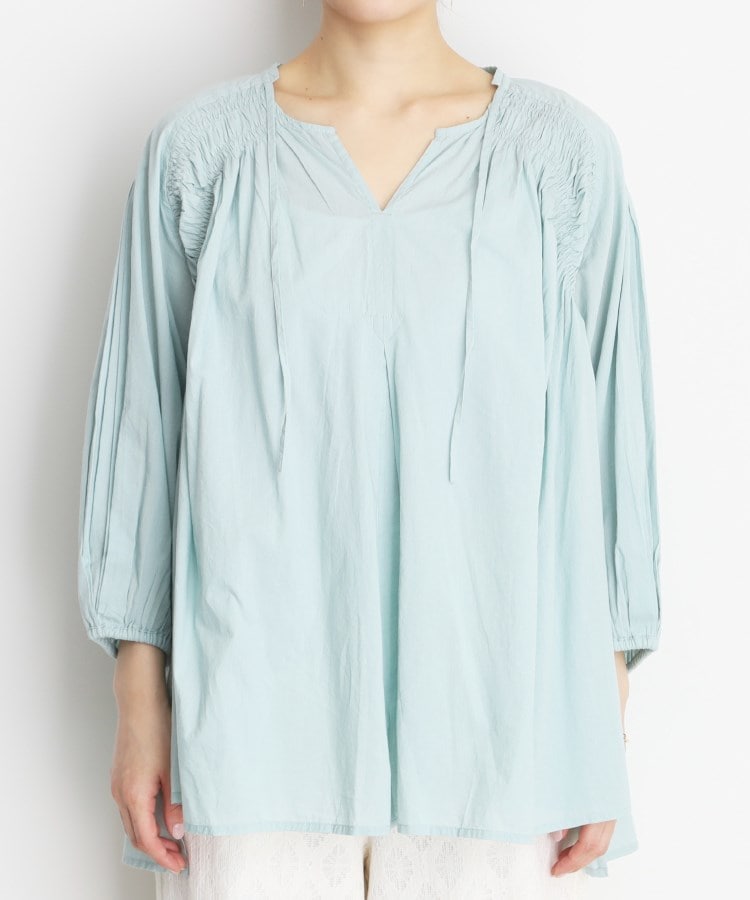 ザ ショップ ティーケー（ウィメン）(THE SHOP TK(Women))のコットンシャーリングブラウス【洗える】13