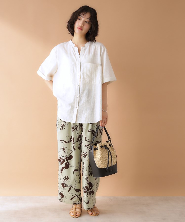 ザ ショップ ティーケー（ウィメン）(THE SHOP TK(Women))の雑材合皮コンビ巾着バッグ12