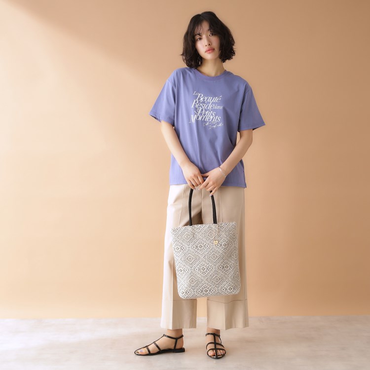 ザ ショップ ティーケー（ウィメン）(THE SHOP TK(Women))のラメ幾何柄トートバッグ トートバッグ