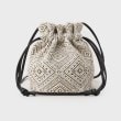 ザ ショップ ティーケー（ウィメン）(THE SHOP TK(Women))のラメ幾何柄ショルダー巾着バッグ ブラック(419)