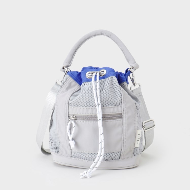 ザ ショップ ティーケー（ウィメン）(THE SHOP TK(Women))のメッシュナイロンコンビ巾着ショルダーバッグ ショルダーバッグ