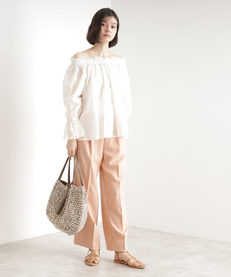 ザ ショップ ティーケー（ウィメン）(THE SHOP TK(Women))のタッセル付き雑材トートバッグ12