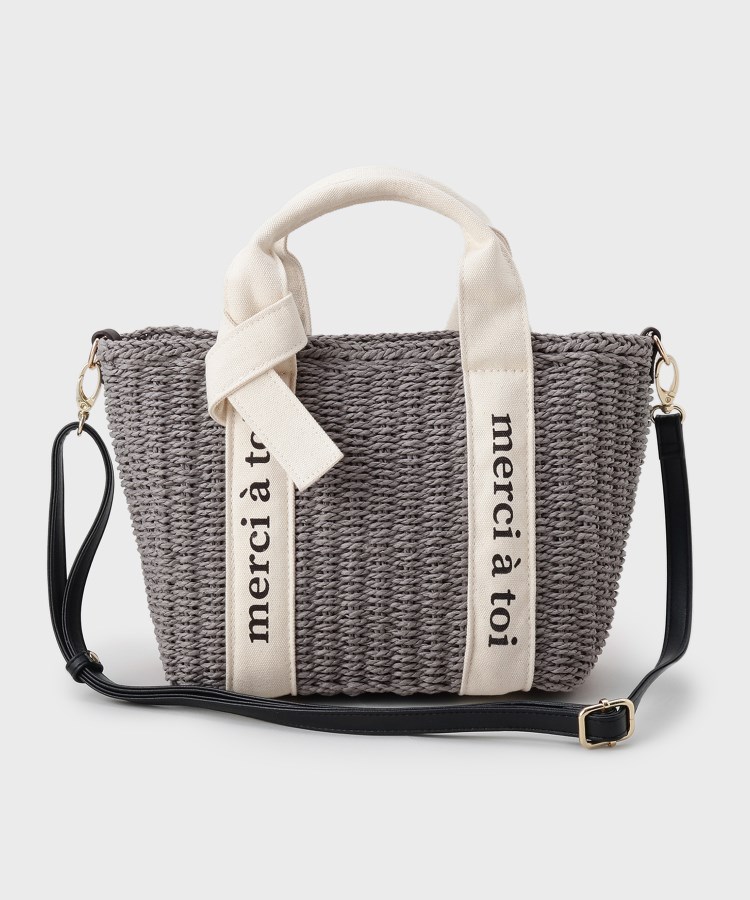 ザ ショップ ティーケー（ウィメン）(THE SHOP TK(Women))のロゴ雑材バッグ3