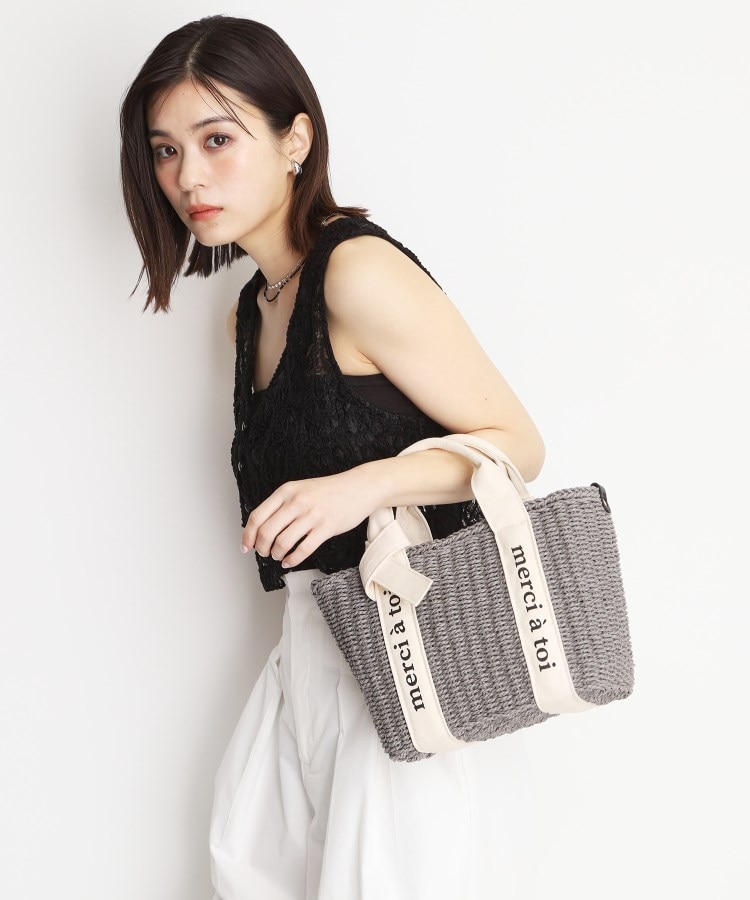 ザ ショップ ティーケー（ウィメン）(THE SHOP TK(Women))のロゴ雑材バッグ12