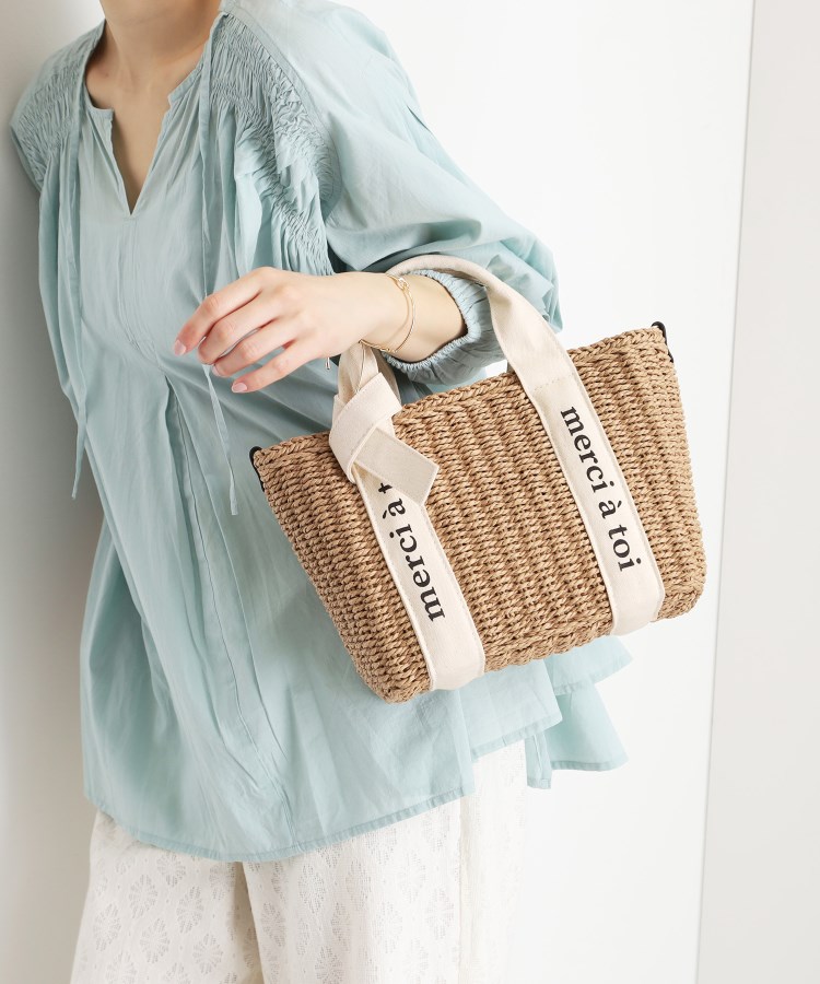 ザ ショップ ティーケー（ウィメン）(THE SHOP TK(Women))のロゴ雑材バッグ17