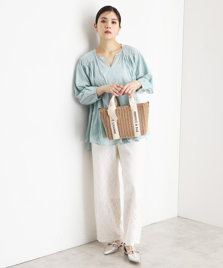 ザ ショップ ティーケー（ウィメン）(THE SHOP TK(Women))のロゴ雑材バッグ18