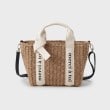 ザ ショップ ティーケー（ウィメン）(THE SHOP TK(Women))のロゴ雑材バッグ ピンクベージュ(553)