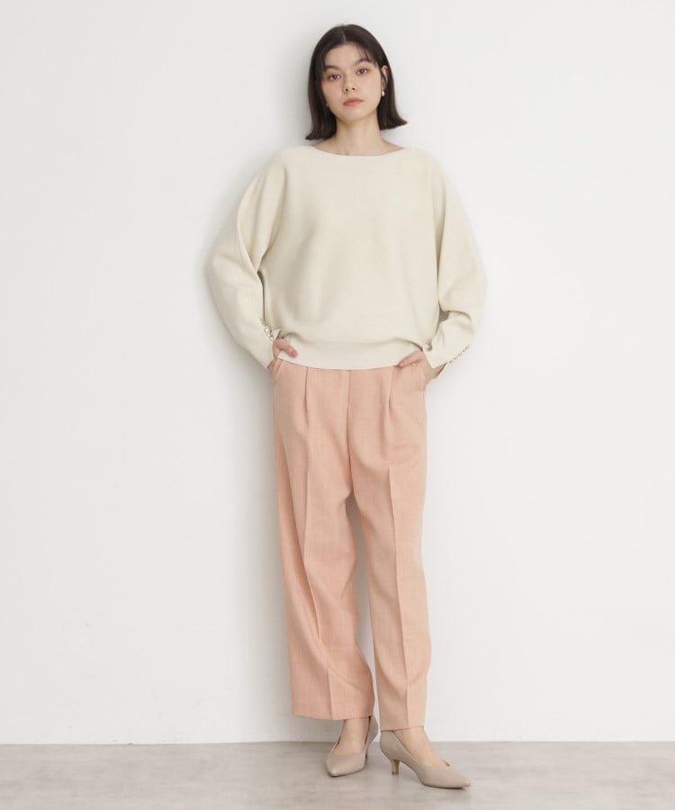 ザ ショップ ティーケー（ウィメン）(THE SHOP TK(Women))のドルマン袖釦ニット【洗濯機OK】10