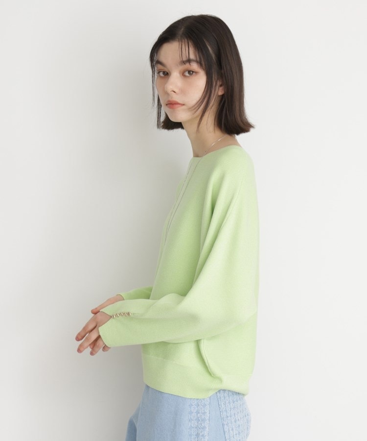 ザ ショップ ティーケー（ウィメン）(THE SHOP TK(Women))のドルマン袖釦ニット【洗濯機OK】8