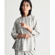 ザ ショップ ティーケー（ウィメン）(THE SHOP TK(Women))の【ONOFF活躍/セレモニー/通勤】杢調カルゼペプラムブラウス/洗える グレージュ(050)