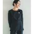 ザ ショップ ティーケー（ウィメン）(THE SHOP TK(Women))の【ONOFF活躍/セレモニー/通勤】杢調カルゼペプラムブラウス/洗える ネイビー(094)