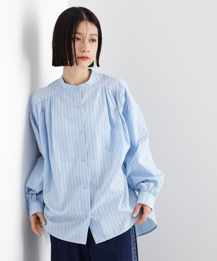 ザ ショップ ティーケー（ウィメン）(THE SHOP TK(Women))のバックシャーリングシャツ【洗える】9