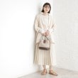 ザ ショップ ティーケー（ウィメン）(THE SHOP TK(Women))の合皮×雑材コンビバック【ロゴベルト付】12