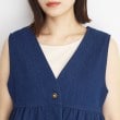 ザ ショップ ティーケー（ウィメン）(THE SHOP TK(Women))のデニムペプラムベスト【洗える/親子リンク】12