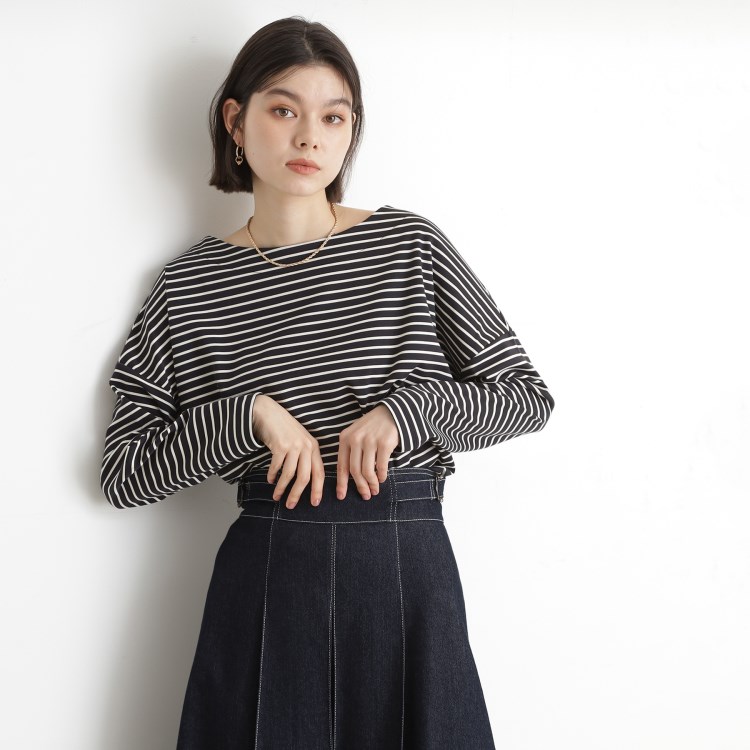 ザ ショップ ティーケー（ウィメン）(THE SHOP TK(Women))のドロップショルダープルオーバー【洗える】 カットソー