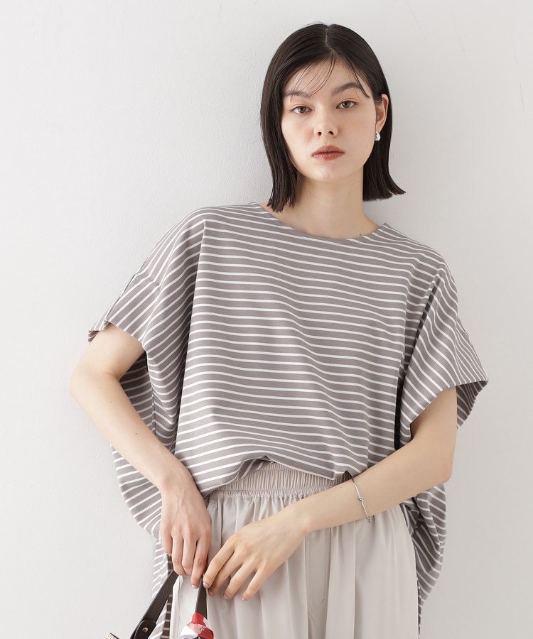 ザ ショップ ティーケー（ウィメン）(THE SHOP TK(Women))のポンチボリュームプルオーバー【体型カバー/洗える/シワになりにくい】 ライトグレー(311)