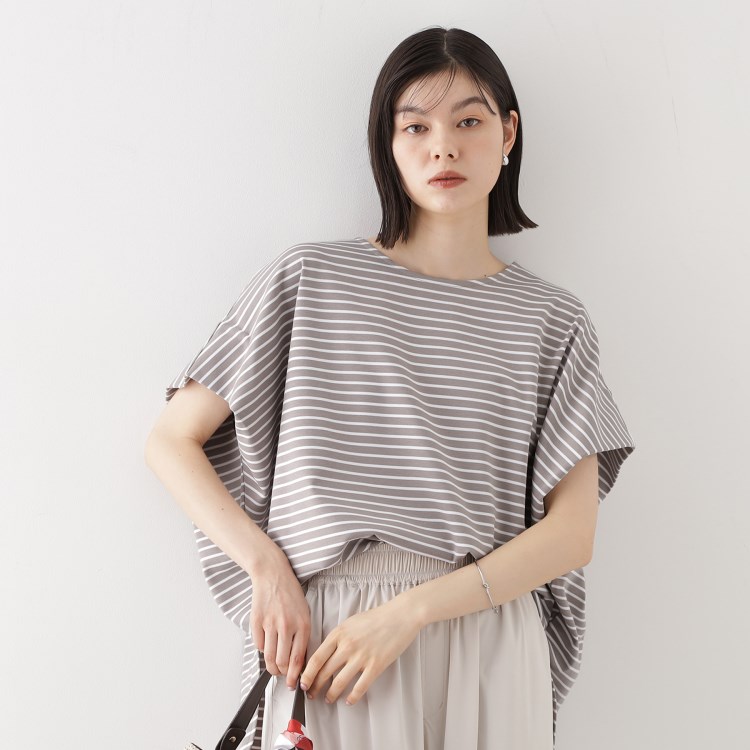 ザ ショップ ティーケー（ウィメン）(THE SHOP TK(Women))のポンチボリュームプルオーバー【体型カバー/洗える/シワになりにくい】 カットソー