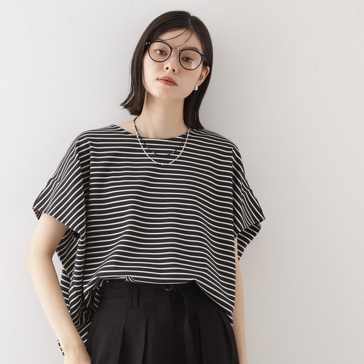 ザ ショップ ティーケー（ウィメン）(THE SHOP TK(Women))のポンチボリュームプルオーバー【体型カバー/洗える/シワになりにくい】 カットソー