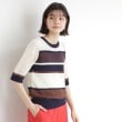 ザ ショップ ティーケー（ウィメン）(THE SHOP TK(Women))のマルチボーダートップス【洗える】4