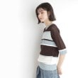 ザ ショップ ティーケー（ウィメン）(THE SHOP TK(Women))のマルチボーダートップス【洗える】8