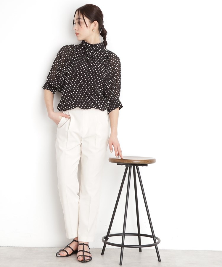 ザ ショップ ティーケー（ウィメン）(THE SHOP TK(Women))の【XS-XLサイズ】麻調テーパードパンツ/洗濯機OK/from the VOICE8