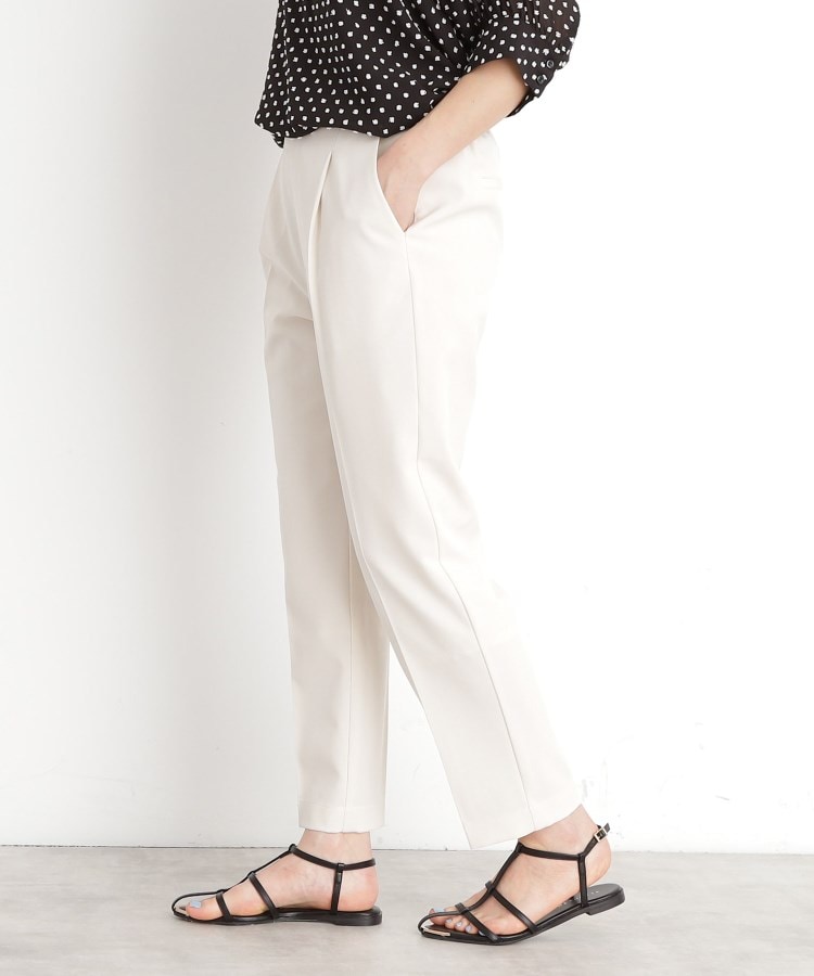 ザ ショップ ティーケー（ウィメン）(THE SHOP TK(Women))の【XS-XLサイズ】麻調テーパードパンツ/洗濯機OK/from the VOICE アイボリー(004)