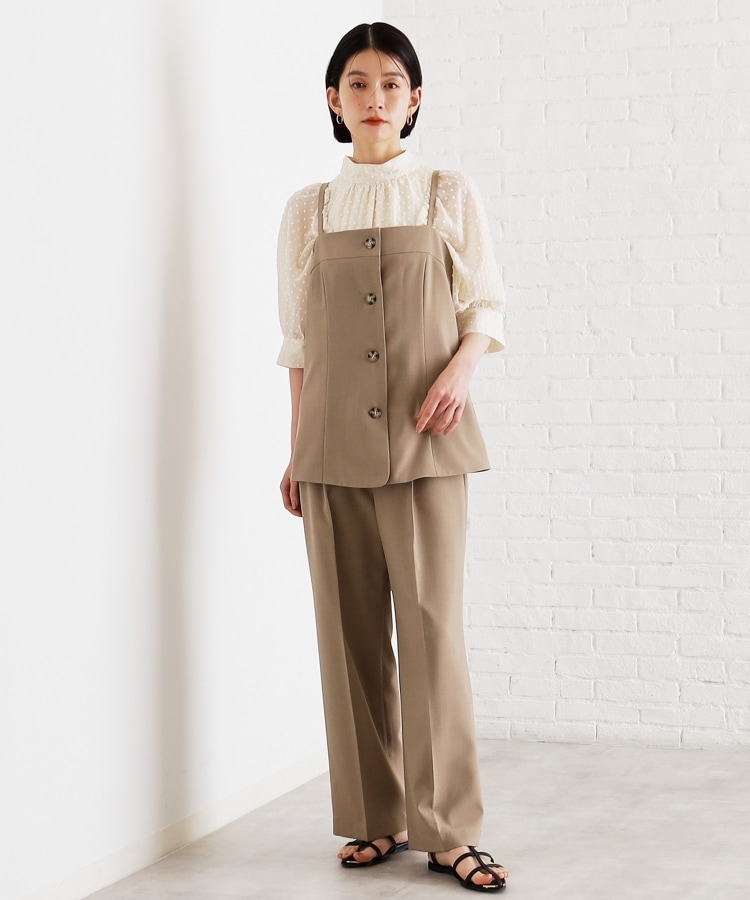 ザ ショップ ティーケー（ウィメン）(THE SHOP TK(Women))の【XS-XLサイズ】麻調ワイドパンツ/洗濯機OK/from the VOICE9