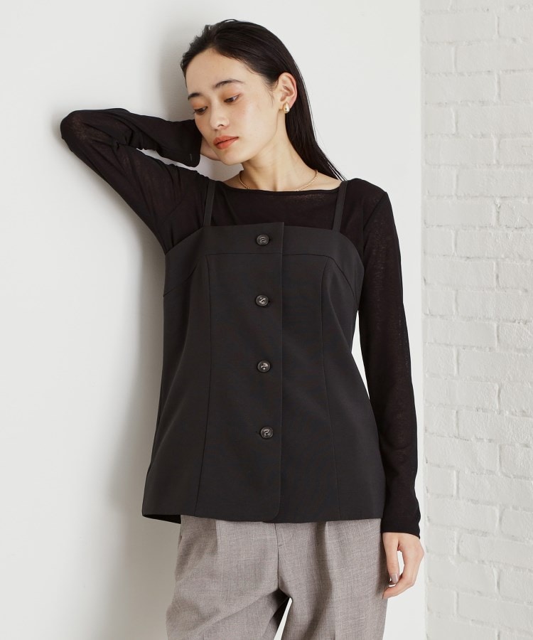 ザ ショップ ティーケー（ウィメン）(THE SHOP TK(Women))の麻調キャミビスチェ【洗濯機OK】5