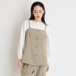 ザ ショップ ティーケー（ウィメン）(THE SHOP TK(Women))の麻調キャミビスチェ【洗濯機OK】 ベージュ(052)