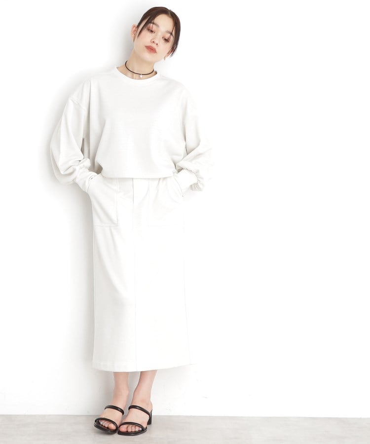 ザ ショップ ティーケー（ウィメン）(THE SHOP TK(Women))のラメ裏毛パフスリーブ【洗える】3