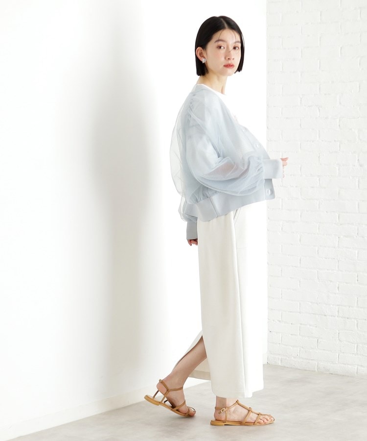 ザ ショップ ティーケー（ウィメン）(THE SHOP TK(Women))のシアー重ねカーディガン【洗える】7