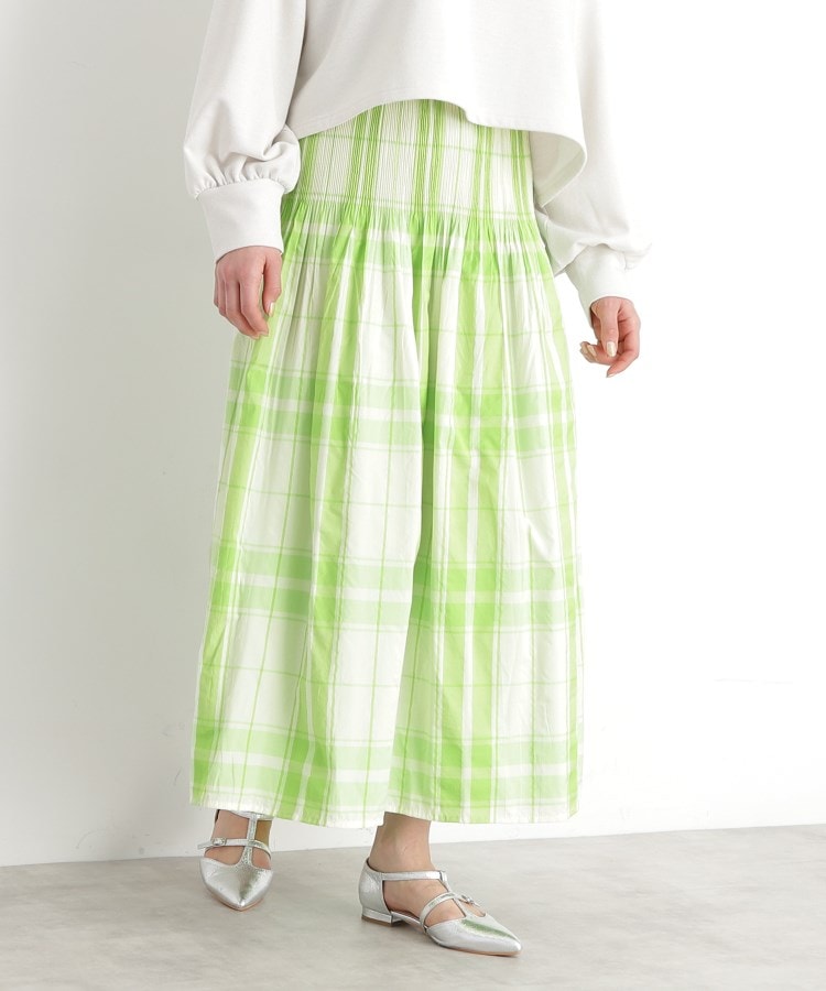 ザ ショップ ティーケー（ウィメン）(THE SHOP TK(Women))のリバーシブルスカート【洗える】 グリーン(225)
