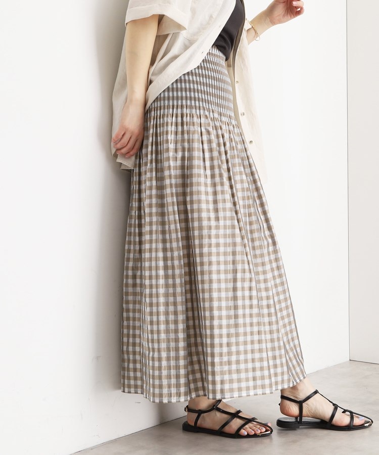 ザ ショップ ティーケー（ウィメン）(THE SHOP TK(Women))のリバーシブルスカート【洗える】 ベージュ(252)