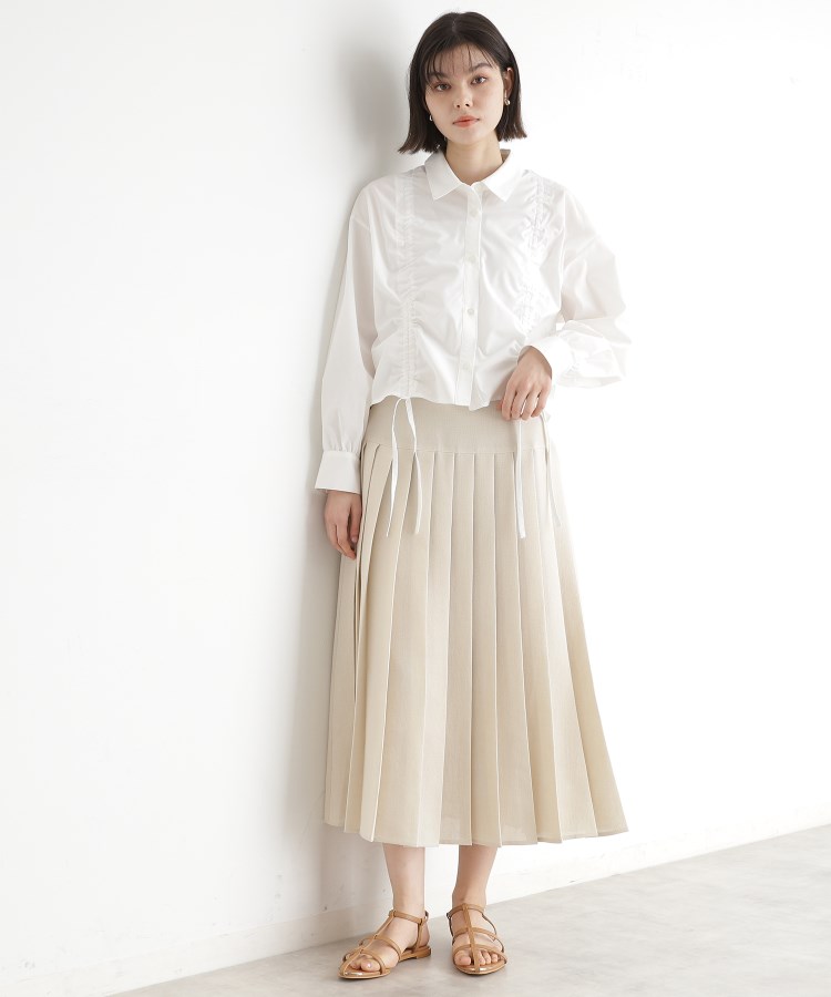 ザ ショップ ティーケー（ウィメン）(THE SHOP TK(Women))のリボンギャザーシャツ【洗濯機OK】3