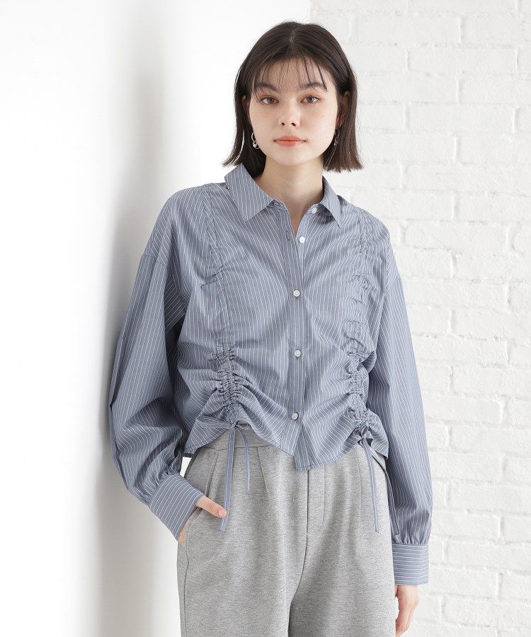 ザ ショップ ティーケー（ウィメン）(THE SHOP TK(Women))のリボンギャザーシャツ【洗濯機OK】5