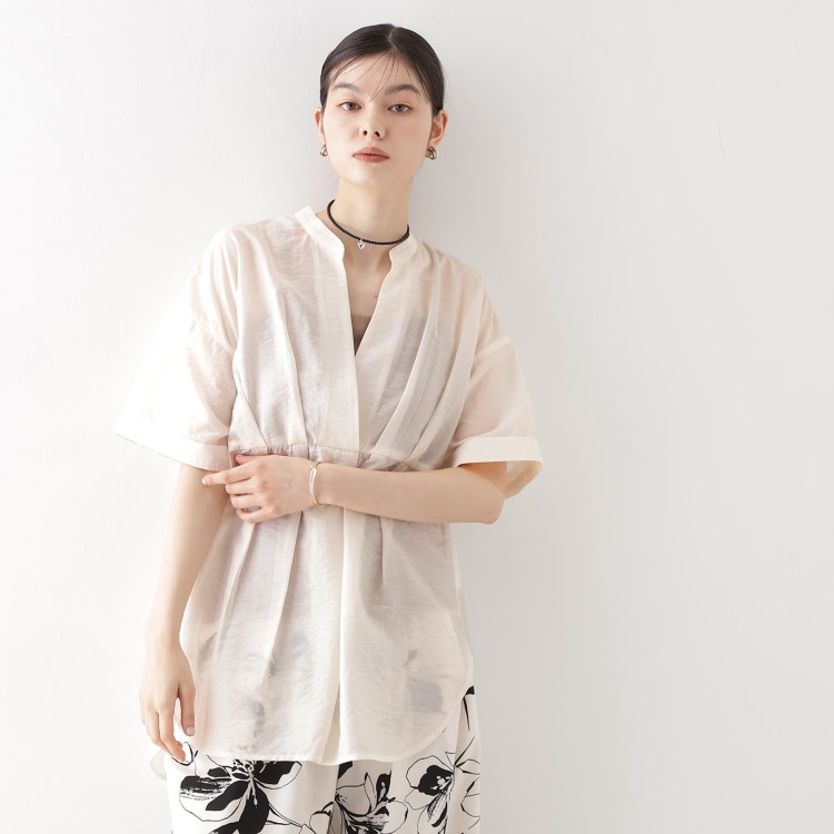 ザ ショップ ティーケー（ウィメン）(THE SHOP TK(Women))のウエストタックチュニック【体型カバー/洗濯機OK】 シャツ・ブラウス