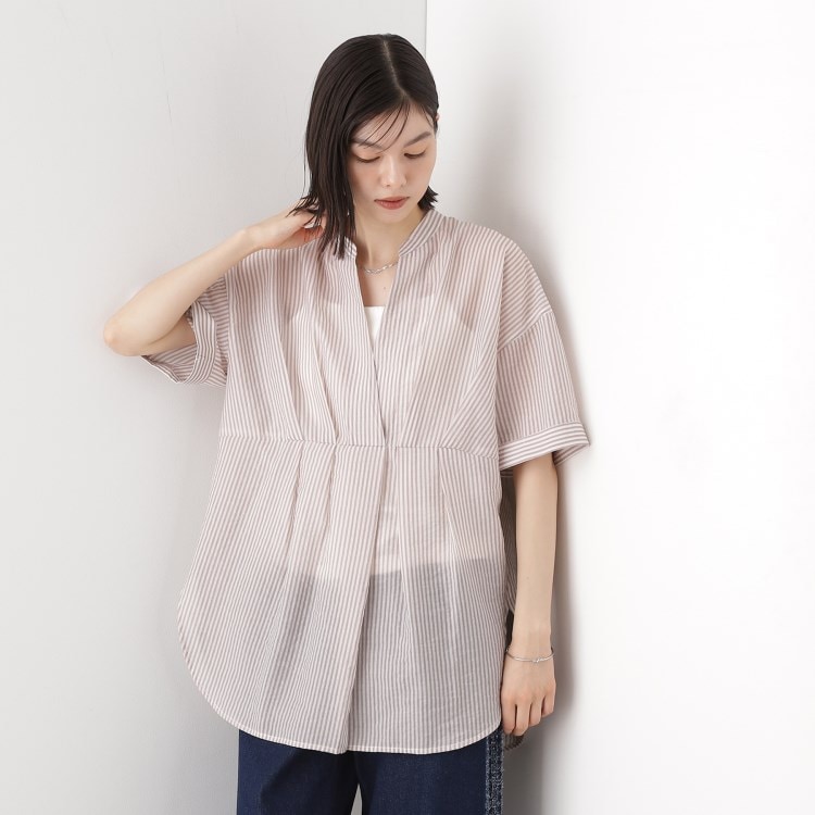 ザ ショップ ティーケー（ウィメン）(THE SHOP TK(Women))のウエストタックチュニック【体型カバー/洗濯機OK】 シャツ・ブラウス