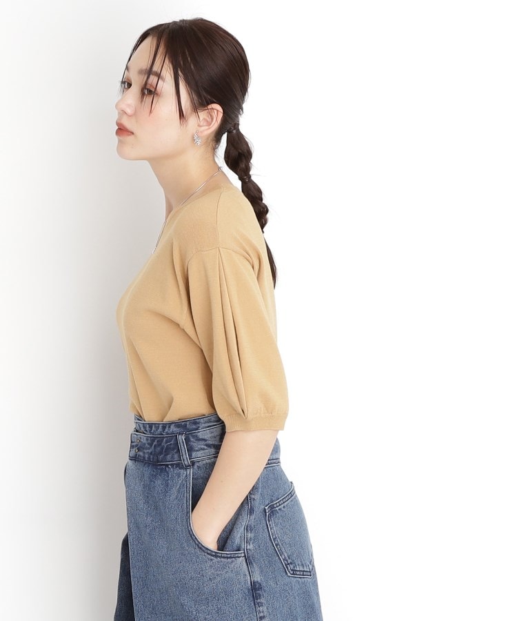 ザ ショップ ティーケー（ウィメン）(THE SHOP TK(Women))の【接触冷感/体型カバー】袖タック6分袖ニット/洗濯機OK/UVケア23
