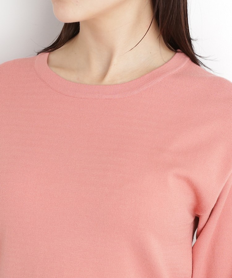 ザ ショップ ティーケー（ウィメン）(THE SHOP TK(Women))の【接触冷感/体型カバー】袖タック6分袖ニット/洗濯機OK/UVケア34