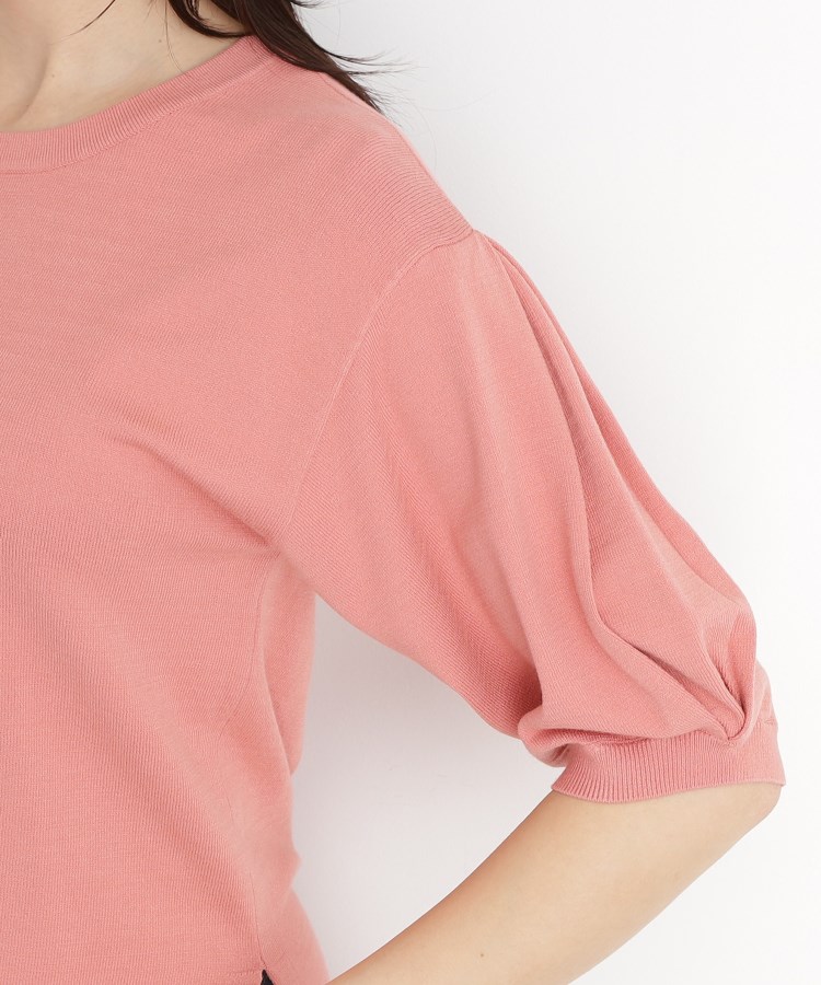 ザ ショップ ティーケー（ウィメン）(THE SHOP TK(Women))の【接触冷感/体型カバー】袖タック6分袖ニット/洗濯機OK/UVケア35